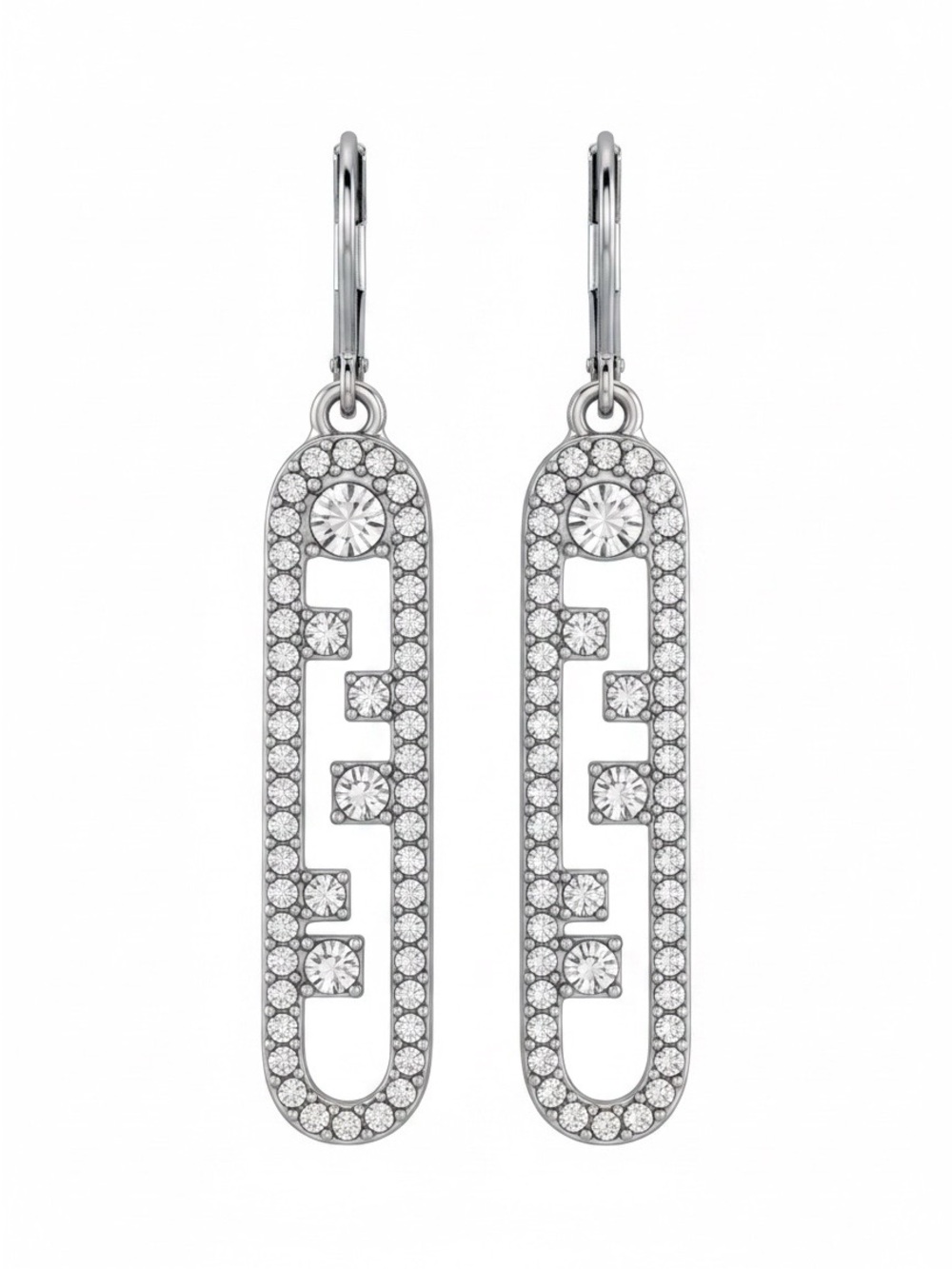 Simply Vera Vera Wang Silver Tone Simulated Stone Linear Leverback Earrings